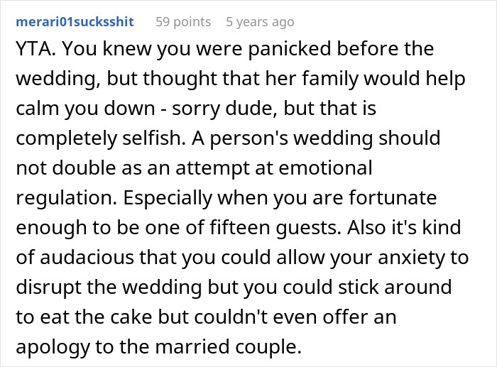 Man Suffers A Panic Attack During A Wedding, Bride Isn’t Happy About It