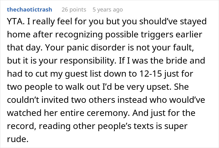 Man Suffers A Panic Attack During A Wedding, Bride Isn’t Happy About It