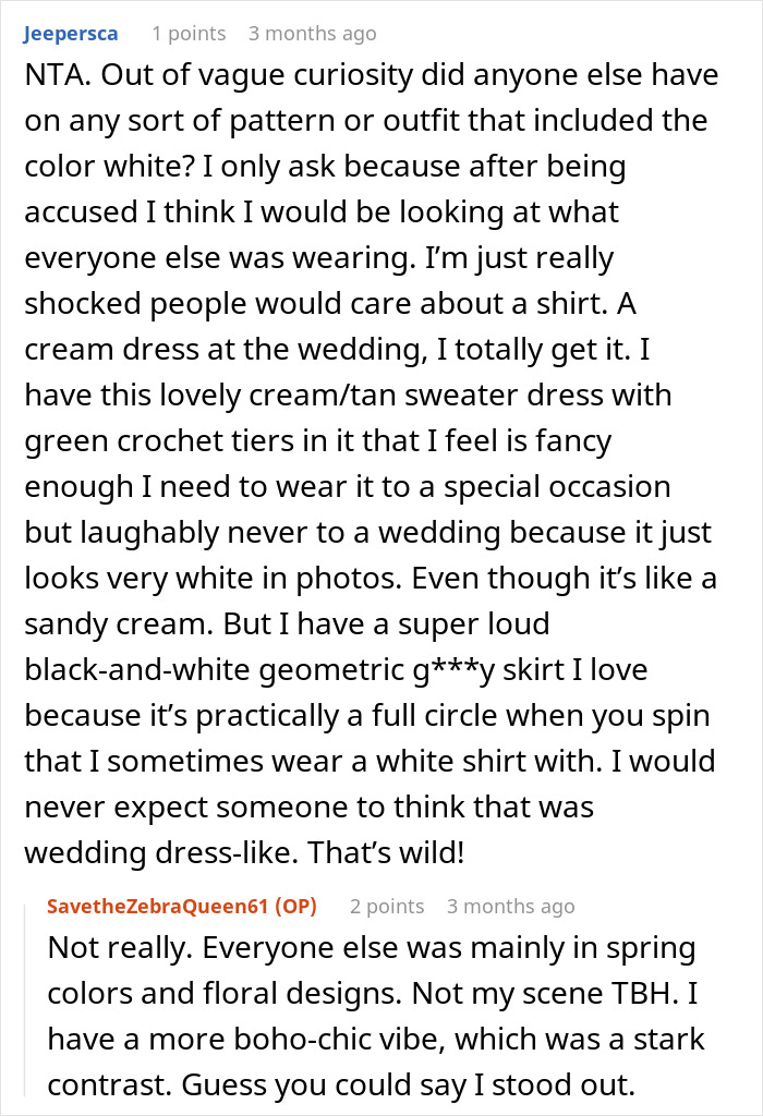 Guest Shamed Over Sleeveless Top And “White” Outfit Gets Unexpected Revenge