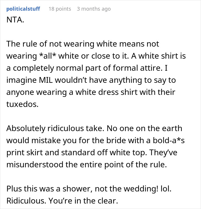 Guest Shamed Over Sleeveless Top And “White” Outfit Gets Unexpected Revenge