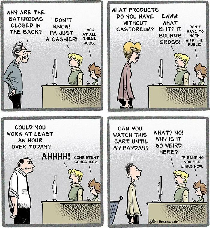 Artist Creates Humorous Comics About Retail Employees, And Here Are His 50 Recent Works Artist Creates Humorous Comics About Retail Employees, And Here Are His 50 Recent Works