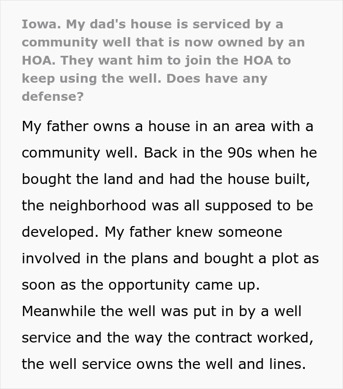 Man Threatened To Lose Access To Water If He Didn&rsquo;t Join The HOA, Finds Out It&rsquo;s A Scam