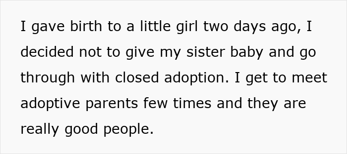 Infertile Woman Just Assumes She Can Take Pregnant Teen Sis’s Baby, Shocked When The Answer Is No Infertile Woman Just Assumes She Can Take Pregnant Teen Sis’s Baby, Shocked When The Answer Is No