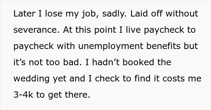 Broke Woman Tells Bride She Can No Longer Afford Her Destination Wedding, Her Response Floors Her
