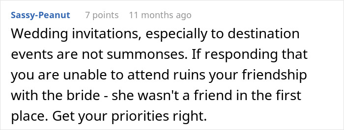 Broke Woman Tells Bride She Can No Longer Afford Her Destination Wedding, Her Response Floors Her