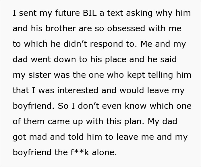 Woman Allows Creepy BIL To Hit On Sister Just So Her Fiancé Likes Her Better Woman Allows Creepy BIL To Hit On Sister Just So Her Fiancé Likes Her Better