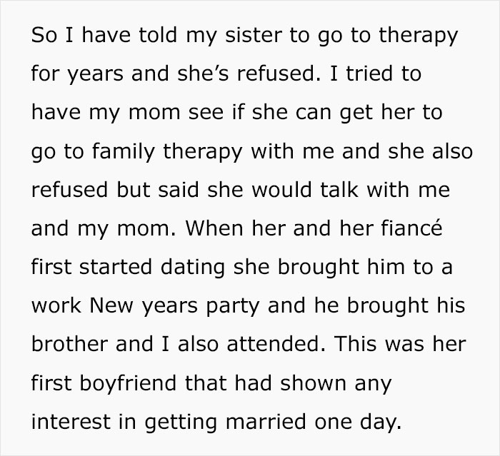 Woman Allows Creepy BIL To Hit On Sister Just So Her Fiancé Likes Her Better Woman Allows Creepy BIL To Hit On Sister Just So Her Fiancé Likes Her Better