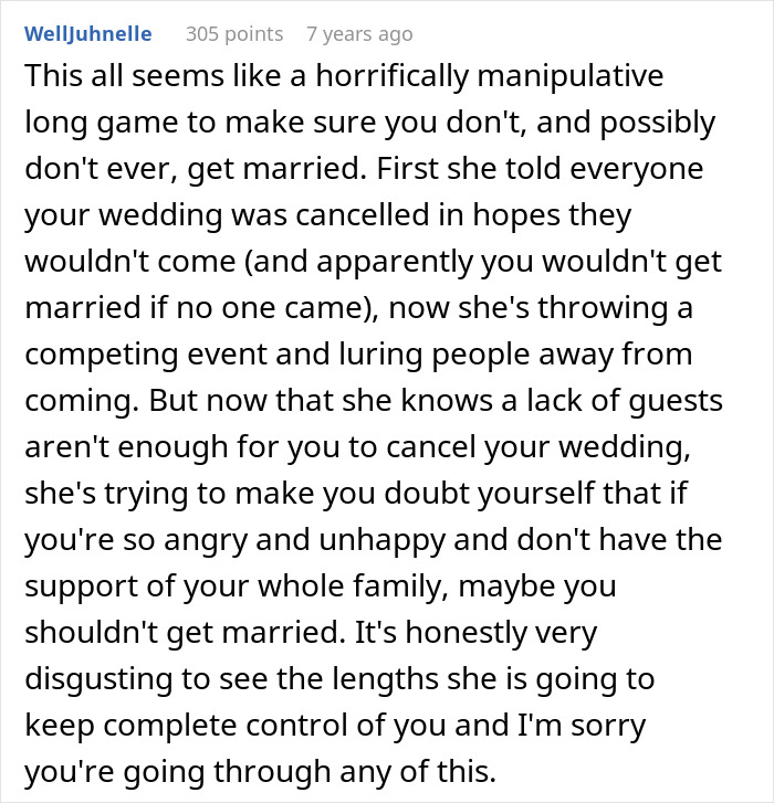 Woman Discovers Her Mom&rsquo;s Secret Plans For Her Wedding Day, Cuts Off Every Family Member Involved