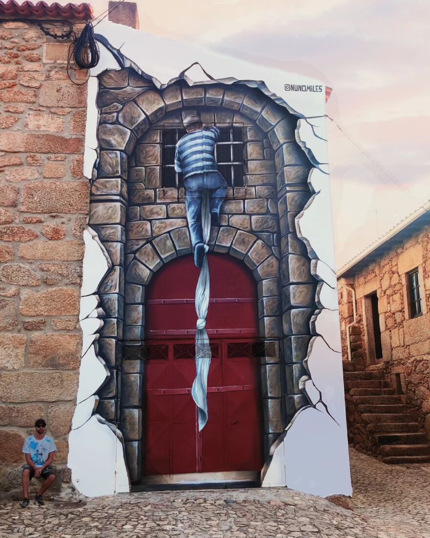 29 Street Art Transformations By Nuno Miles That Turn Buildings Into Hyperrealistic Art 29 Street Art Transformations By Nuno Miles That Turn Buildings Into Hyperrealistic Art