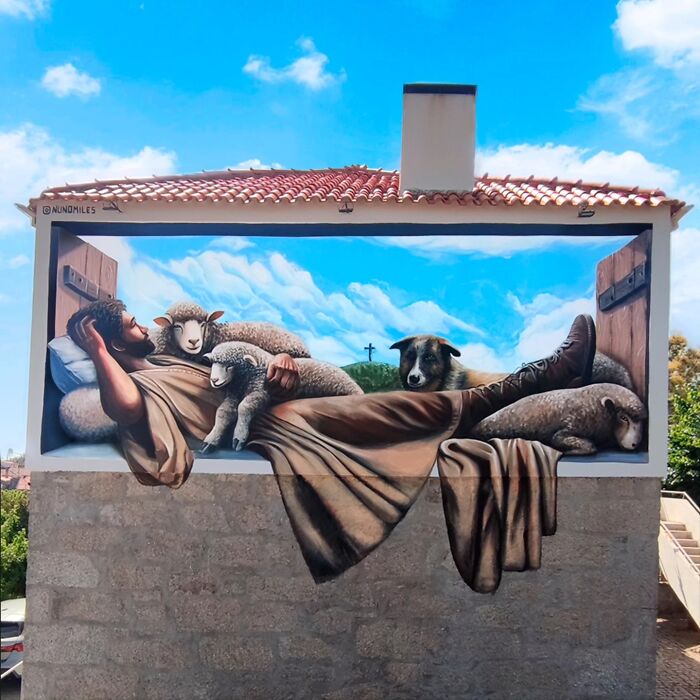 29 Street Art Transformations By Nuno Miles That Turn Buildings Into Hyperrealistic Art 29 Street Art Transformations By Nuno Miles That Turn Buildings Into Hyperrealistic Art