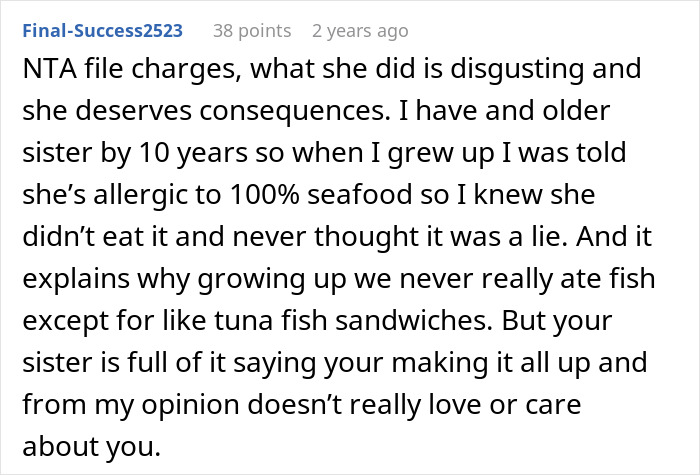 Sister Thinks Woman’s Allergy Is A Lie, Her “Test” Gets Her Arrested Sister Thinks Woman’s Allergy Is A Lie, Her “Test” Gets Her Arrested