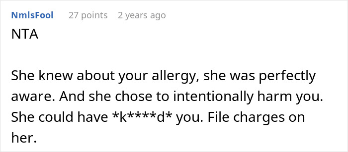 Sister Thinks Woman’s Allergy Is A Lie, Her “Test” Gets Her Arrested Sister Thinks Woman’s Allergy Is A Lie, Her “Test” Gets Her Arrested