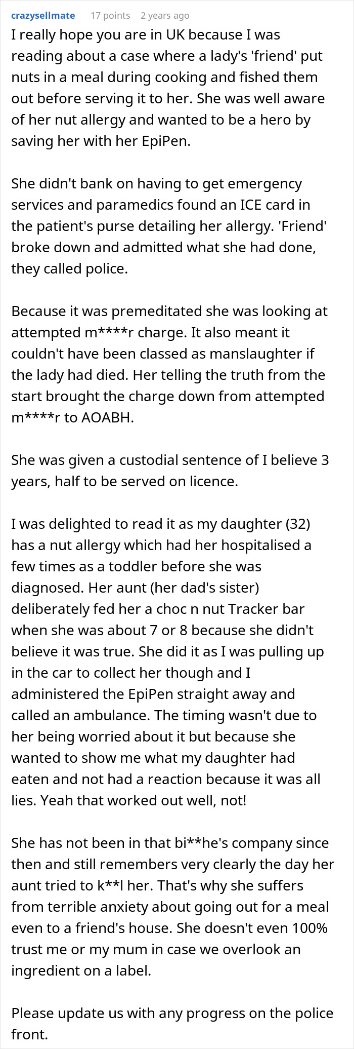 Sister Thinks Woman’s Allergy Is A Lie, Her “Test” Gets Her Arrested Sister Thinks Woman’s Allergy Is A Lie, Her “Test” Gets Her Arrested