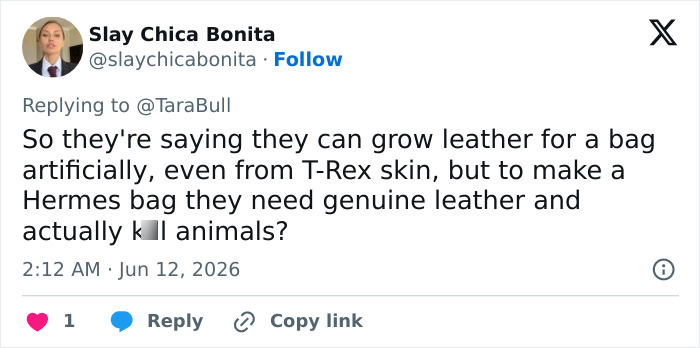 A Fashion Label Claims To Have Lab-Grown A “T-Rex Leather” Handbag But Now They Can’t Find Anyone To Buy It A Fashion Label Claims To Have Lab-Grown A “T-Rex Leather” Handbag But Now They Can’t Find Anyone To Buy It