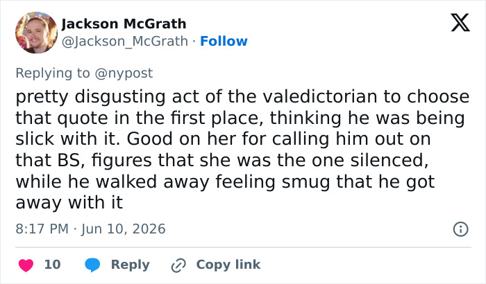 HS Valedictorian Breaks Silence After Heckling Student Shames His Speech
