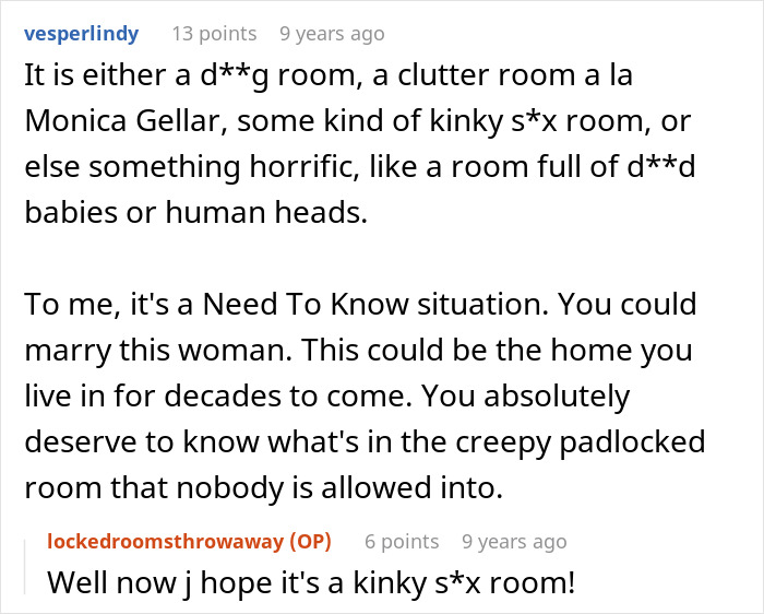 Man Reveals The Disturbing Reason His Girlfriend Keeps A Locked Padlock On Her Spare Bedroom Man Reveals The Disturbing Reason His Girlfriend Keeps A Locked Padlock On Her Spare Bedroom
