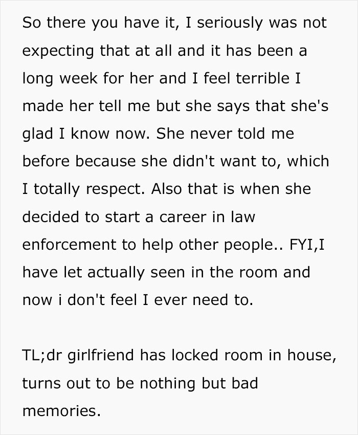 Man Reveals The Disturbing Reason His Girlfriend Keeps A Locked Padlock On Her Spare Bedroom Man Reveals The Disturbing Reason His Girlfriend Keeps A Locked Padlock On Her Spare Bedroom