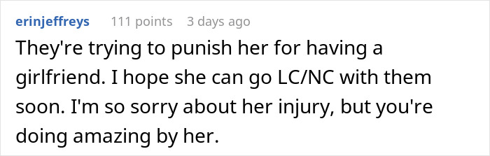 Girlfriend Breaks Her Back, Homophobic Parents Leave The Couple To Handle Everything Alone