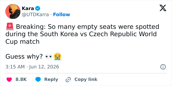 FIFA Breaks Silence On Empty World Cup Seats After Embarrassing Scenes Trigger Fresh Scrutiny FIFA Breaks Silence On Empty World Cup Seats After Embarrassing Scenes Trigger Fresh Scrutiny