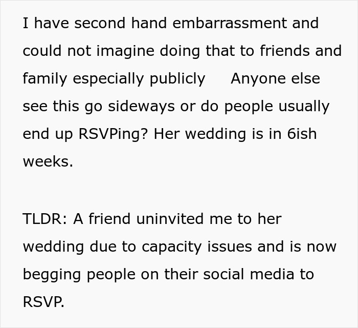 Bride Drops Friend From Wedding To Make Room For Others, It Doesn’t Go As Planned Bride Drops Friend From Wedding To Make Room For Others, It Doesn’t Go As Planned