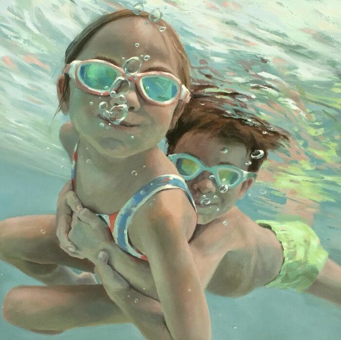 43 Stunning Underwater Oil Paintings By This Artist That Transform Swimmers Into Living Light 43 Stunning Underwater Oil Paintings By This Artist That Transform Swimmers Into Living Light