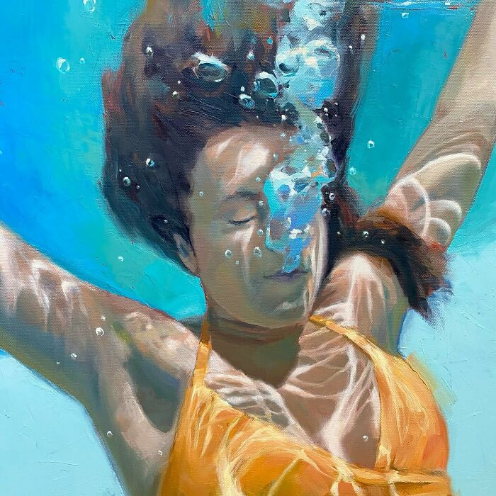 43 Stunning Underwater Oil Paintings By This Artist That Transform Swimmers Into Living Light 43 Stunning Underwater Oil Paintings By This Artist That Transform Swimmers Into Living Light