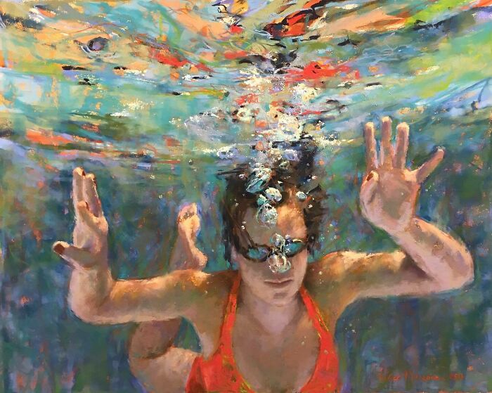 43 Stunning Underwater Oil Paintings By This Artist That Transform Swimmers Into Living Light 43 Stunning Underwater Oil Paintings By This Artist That Transform Swimmers Into Living Light