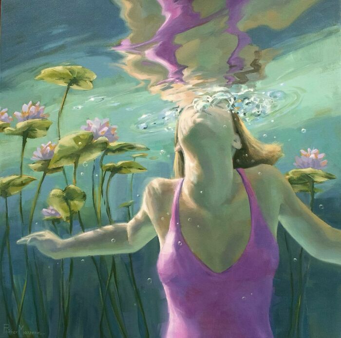 43 Stunning Underwater Oil Paintings By This Artist That Transform Swimmers Into Living Light 43 Stunning Underwater Oil Paintings By This Artist That Transform Swimmers Into Living Light