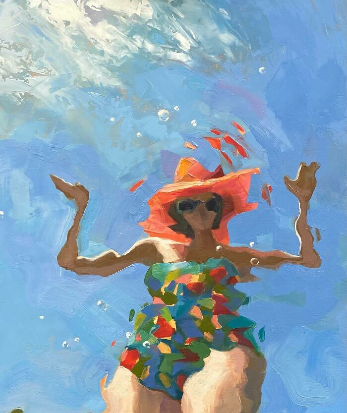 43 Stunning Underwater Oil Paintings By This Artist That Transform Swimmers Into Living Light 43 Stunning Underwater Oil Paintings By This Artist That Transform Swimmers Into Living Light