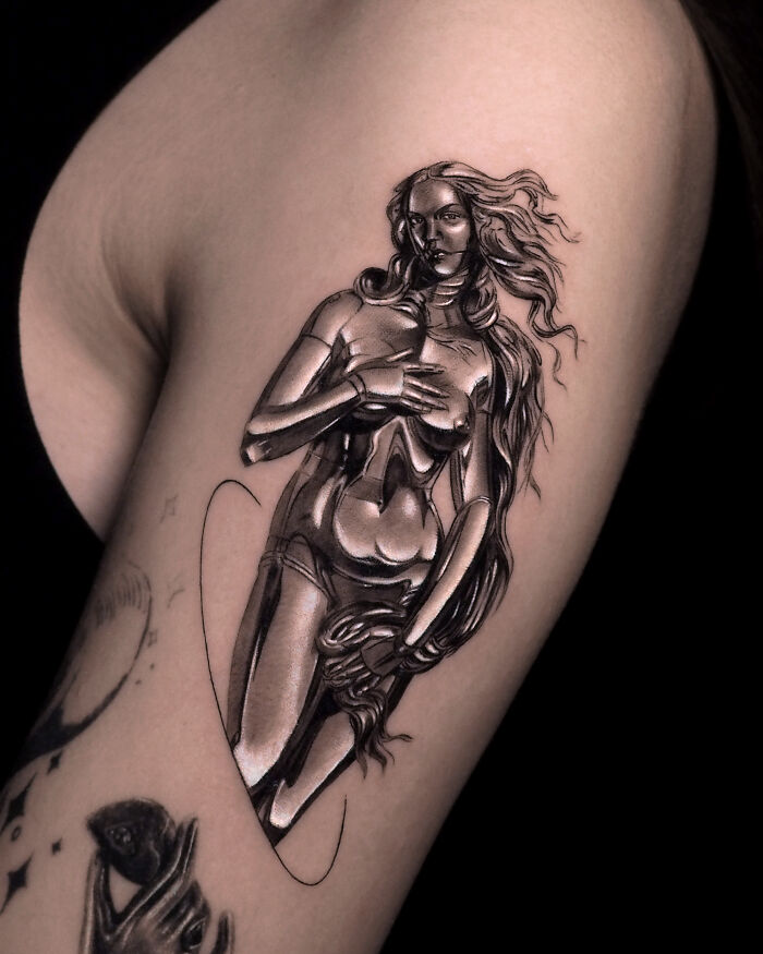 This Tattoo Artist Creates Chrome Tattoos So Real They Look Like Liquid Metal Under The Skin (30 Pics) This Tattoo Artist Creates Chrome Tattoos So Real They Look Like Liquid Metal Under The Skin (30 Pics)