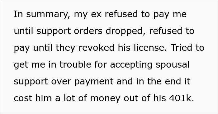 Narcissistic Guy Refuses To Pay Spousal Support And Takes Ex To Court, Ends Up Paying With 401k Narcissistic Guy Refuses To Pay Spousal Support And Takes Ex To Court, Ends Up Paying With 401k