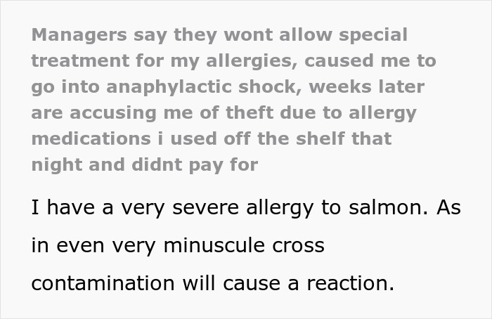 Woman Has Allergy Emergency, Can’t Believe Manager’s Reaction Woman Has Allergy Emergency, Can’t Believe Manager’s Reaction