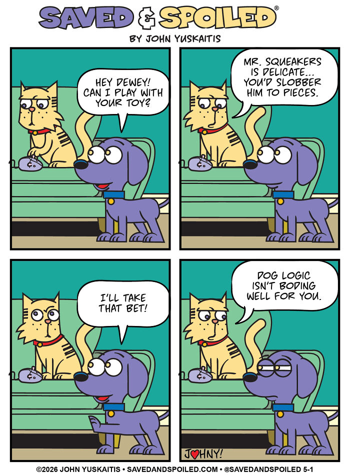 25 New Comics About My Dog And Cat, Who Couldn’t Be More Different If They Tried 25 New Comics About My Dog And Cat, Who Couldn’t Be More Different If They Tried