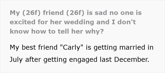 Woman Prioritizes Fiancé’s Wishes For Wedding, Gets Upset When Guests Don’t Share The Excitement Woman Prioritizes Fiancé’s Wishes For Wedding, Gets Upset When Guests Don’t Share The Excitement