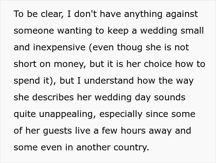 Woman Prioritizes Fiancé’s Wishes For Wedding, Gets Upset When Guests Don’t Share The Excitement Woman Prioritizes Fiancé’s Wishes For Wedding, Gets Upset When Guests Don’t Share The Excitement