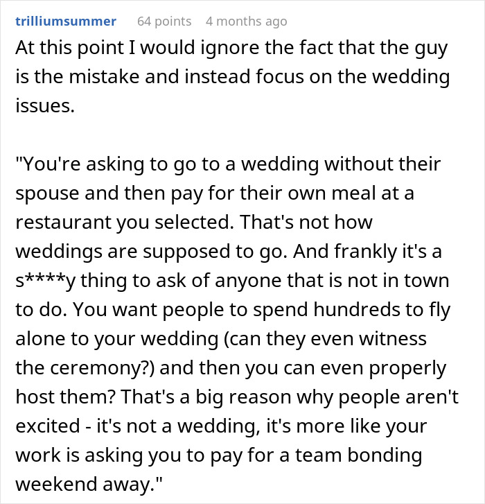 Woman Prioritizes Fiancé’s Wishes For Wedding, Gets Upset When Guests Don’t Share The Excitement Woman Prioritizes Fiancé’s Wishes For Wedding, Gets Upset When Guests Don’t Share The Excitement