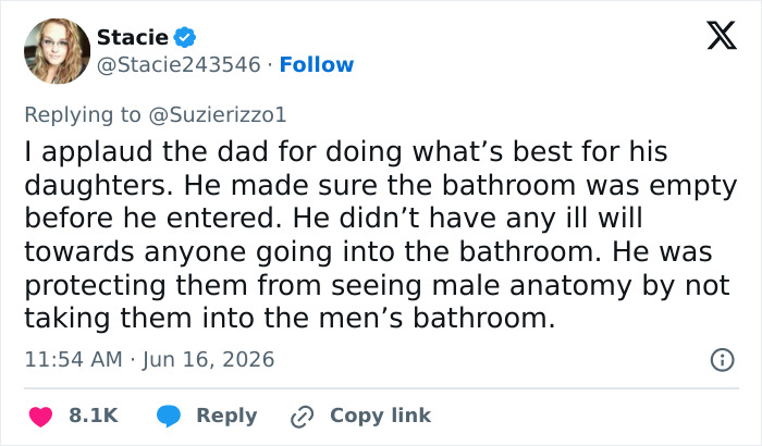 “Male Karen” Harasses Dad Helping His Daughter In Restroom Until Girl Cries, Gets Just Treatment From Manager “Male Karen” Harasses Dad Helping His Daughter In Restroom Until Girl Cries, Gets Just Treatment From Manager