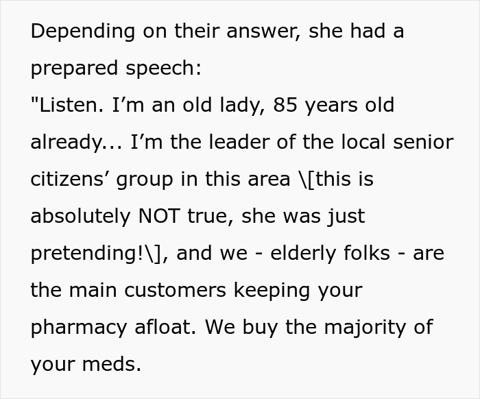 “They Can Stuff Their Mouths With Potatoes!”: Audacious 85YO Gives Right-Wing Pharmacies A Piece Of Her Mind “They Can Stuff Their Mouths With Potatoes!”: Audacious 85YO Gives Right-Wing Pharmacies A Piece Of Her Mind