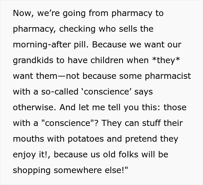 “They Can Stuff Their Mouths With Potatoes!”: Audacious 85YO Gives Right-Wing Pharmacies A Piece Of Her Mind “They Can Stuff Their Mouths With Potatoes!”: Audacious 85YO Gives Right-Wing Pharmacies A Piece Of Her Mind