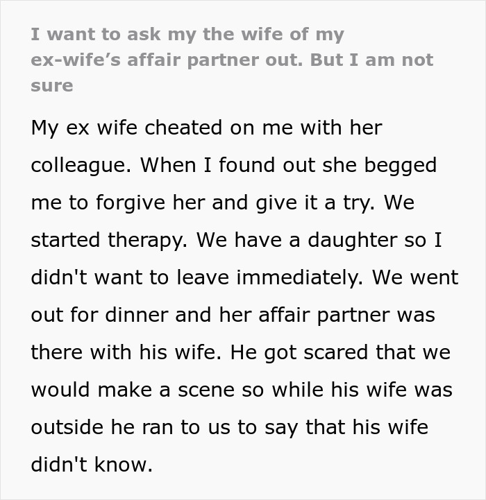 Guy Tells Wife’s Affair Partner Is A Complete Idiot, But Not For The Reason Everyone Expected