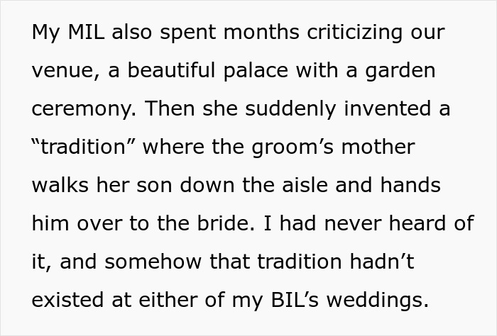 MIL Acts Like She’s The One Marrying Her Own Son, Can’t Believe People Are Disgusted