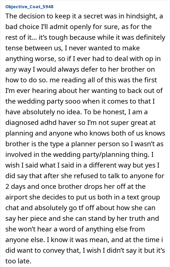 Woman Becomes Estranged From Beloved Brother After Fake Wedding Drama Destroys Trust Woman Becomes Estranged From Beloved Brother After Fake Wedding Drama Destroys Trust