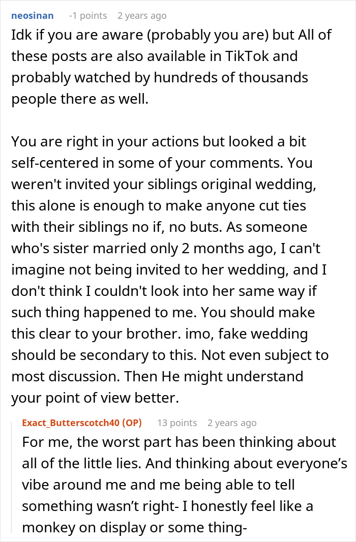 Woman Becomes Estranged From Beloved Brother After Fake Wedding Drama Destroys Trust Woman Becomes Estranged From Beloved Brother After Fake Wedding Drama Destroys Trust
