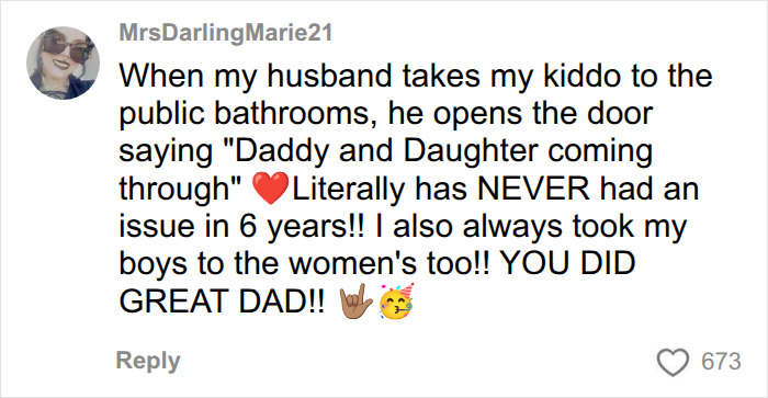 Dad Gives Update After “Male Karen” Harassed Him For Helping His Daughter In Women’s Restroom, Made Girl Cry Dad Gives Update After “Male Karen” Harassed Him For Helping His Daughter In Women’s Restroom, Made Girl Cry