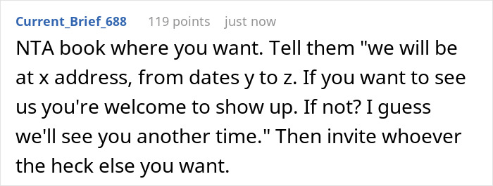 Parents Hijack Son’s Family Vacation Plans, Call Him Ungrateful When He Refuses To Go Along With It Parents Hijack Son’s Family Vacation Plans, Call Him Ungrateful When He Refuses To Go Along With It