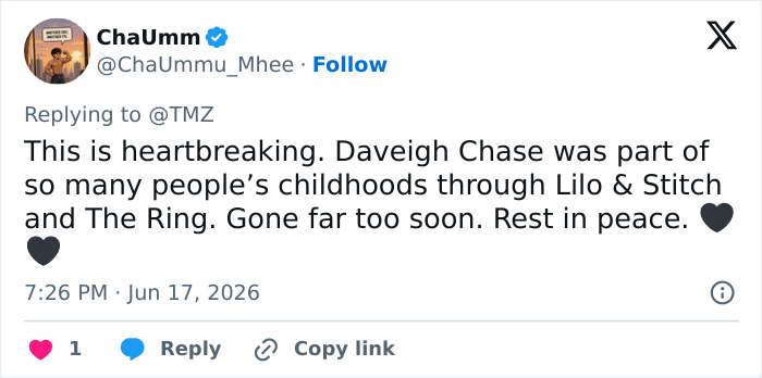 Star Of ‘The Ring’ And ‘Lilo & Stitch’ Passes Away At 35 After Boyfriend Started Fundraiser Campaign Star Of ‘The Ring’ And ‘Lilo & Stitch’ Passes Away At 35 After Boyfriend Started Fundraiser Campaign