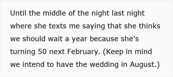 Mom Wants A Whole Year To Celebrate Her Birthday, Tells Daughter Her Wedding Can Wait Mom Wants A Whole Year To Celebrate Her Birthday, Tells Daughter Her Wedding Can Wait