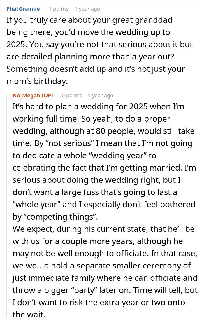 Mom Wants A Whole Year To Celebrate Her Birthday, Tells Daughter Her Wedding Can Wait Mom Wants A Whole Year To Celebrate Her Birthday, Tells Daughter Her Wedding Can Wait