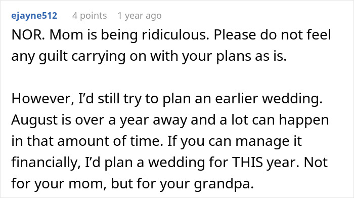 Mom Wants A Whole Year To Celebrate Her Birthday, Tells Daughter Her Wedding Can Wait Mom Wants A Whole Year To Celebrate Her Birthday, Tells Daughter Her Wedding Can Wait