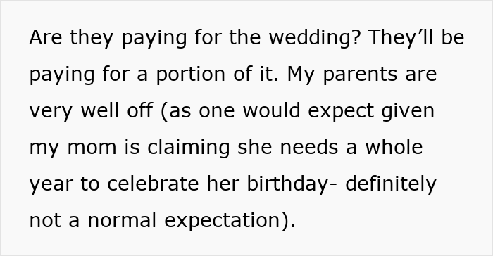 Mom Wants A Whole Year To Celebrate Her Birthday, Tells Daughter Her Wedding Can Wait Mom Wants A Whole Year To Celebrate Her Birthday, Tells Daughter Her Wedding Can Wait